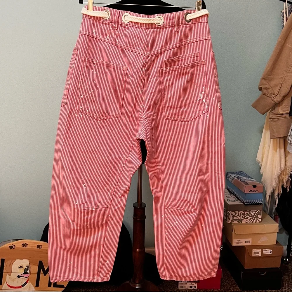 We The Free by Free People:”Moxie” Low Slung Pull-On Barrel Jeans NWOT - Picture 9 of 10